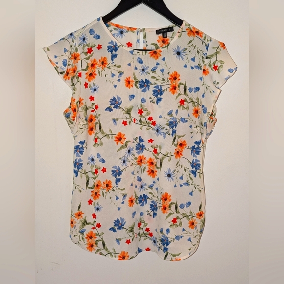 Dynamite Sm. Sleeveless Floral Top - Picture 1 of 3